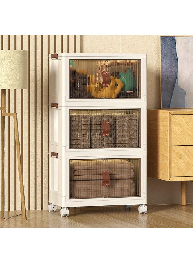 Khorshed Plast Fantasia wardrobe with 3 plastic shelves from Khorshid Plastic, white color B0CVN5X4MY - Image 1